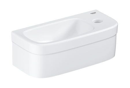 Lavoare pe blat - Lavoar Grohe 3932700H, Euro Ceramic, 180 x 370 mm, montare pe perete, ceramica, alb