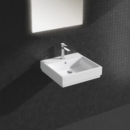 Lavoar Grohe 3947400H, Cube Ceramic, pe blat/pe perete, 500 x 490 mm, PureGuard, alb [1]