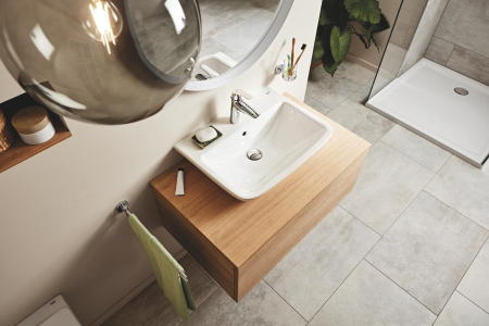 Lavoar Grohe 39808000, 139 mm, 448 mm, 35 mm, 600 mm, 1 cuve, 1 nr orificii baterie, pe perete, ceramica sanitara, Alb [8]