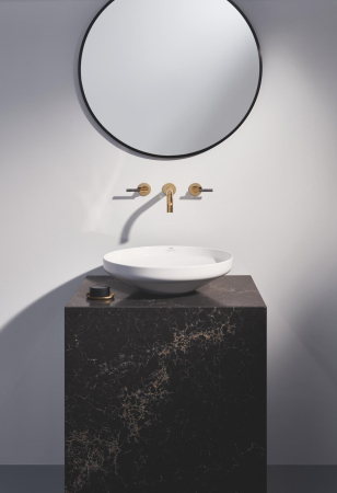 Lavoar Grohe 3995800H, Spa Airio, montare pe blat, 450 x 450 mm, slim, porcelan, alb [8]
