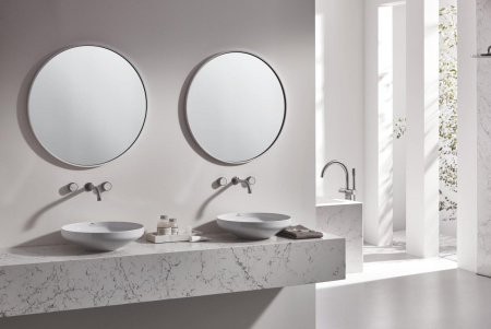 Lavoar Grohe 3995800H, Spa Airio, montare pe blat, 450 x 450 mm, slim, porcelan, alb [9]