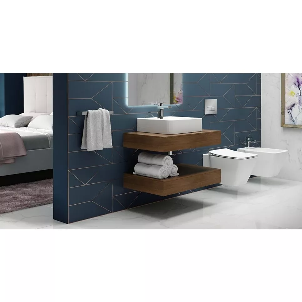 Lavoar Ideal Standard Strada II T299901, 600 x 400 mm, montare pe blat, preaplin, ceramica sanitara, alb [4]