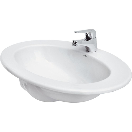 Lavoare incastrate - Lavoar incastrat alb 63 cm, oval, Cersanit Gamma