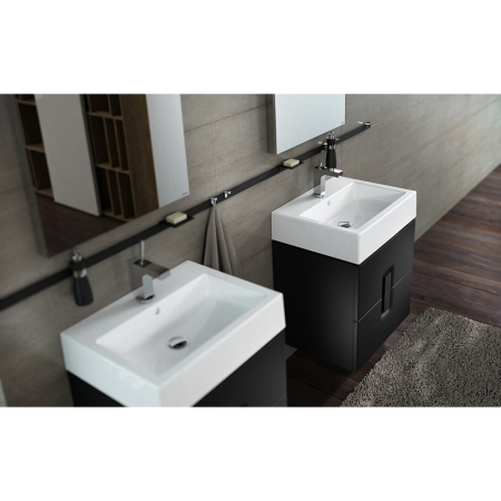 Lavoar Kolo Twins, 60 cm, ceramica sanitara, strat anti-calcar Reflex, alb [2]