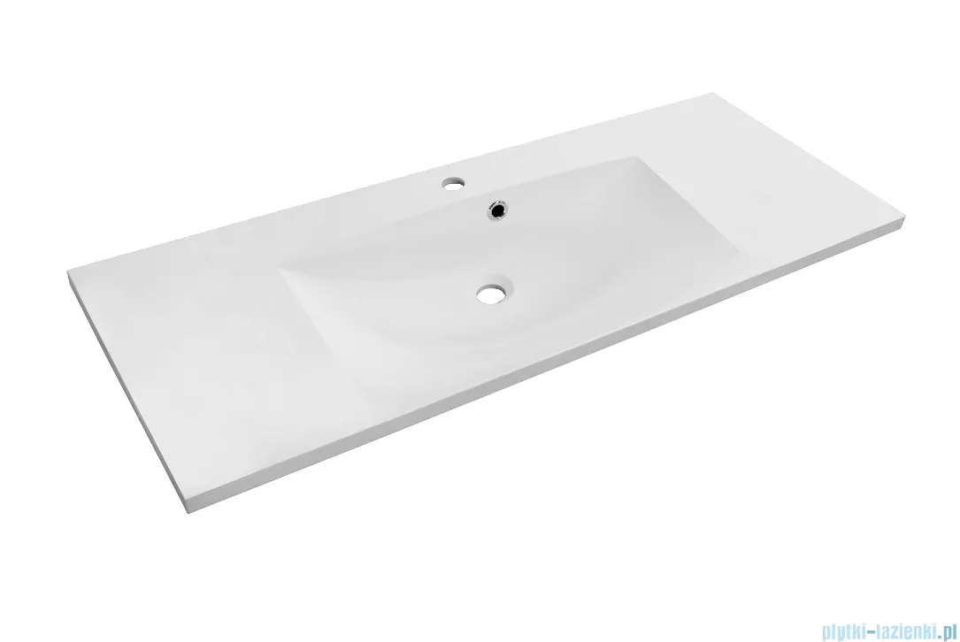 Lavoare incastrate - Lavoar Oristo Amelia UME-AM-120-92-C, 1200 x 460 mm, montare pe masca, preaplin, marmura compozita, alb