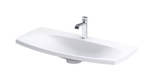 Lavoare pe blat - Lavoar Oristo Louis, pe mobilier, 102 x 48 cm, alb, UME-LU-102-93