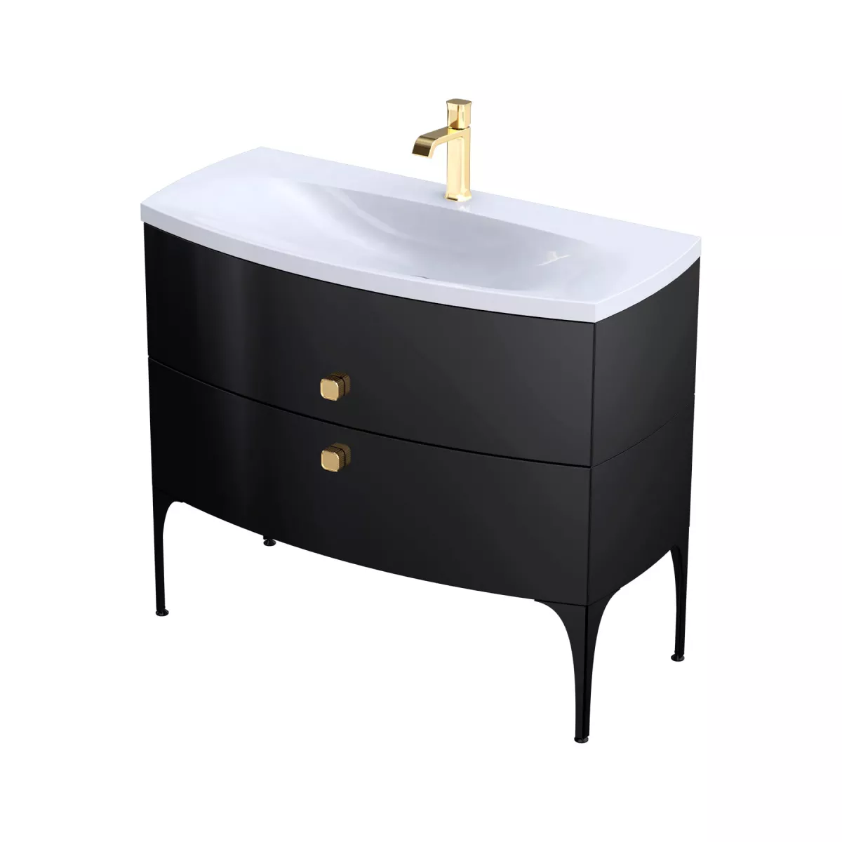 Lavoar Oristo Louis, pe mobilier, 102 x 48 cm, alb, UME-LU-102-93 [2]