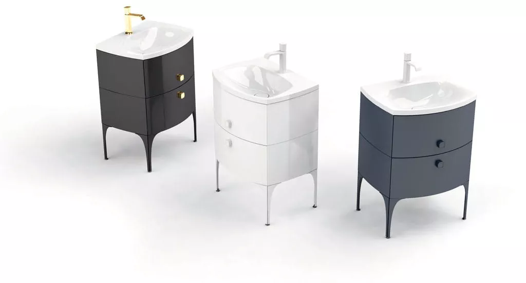 Lavoar Oristo Louis, pe mobilier, 62 x 48 cm, alb, UME-LU-62-93 [5]