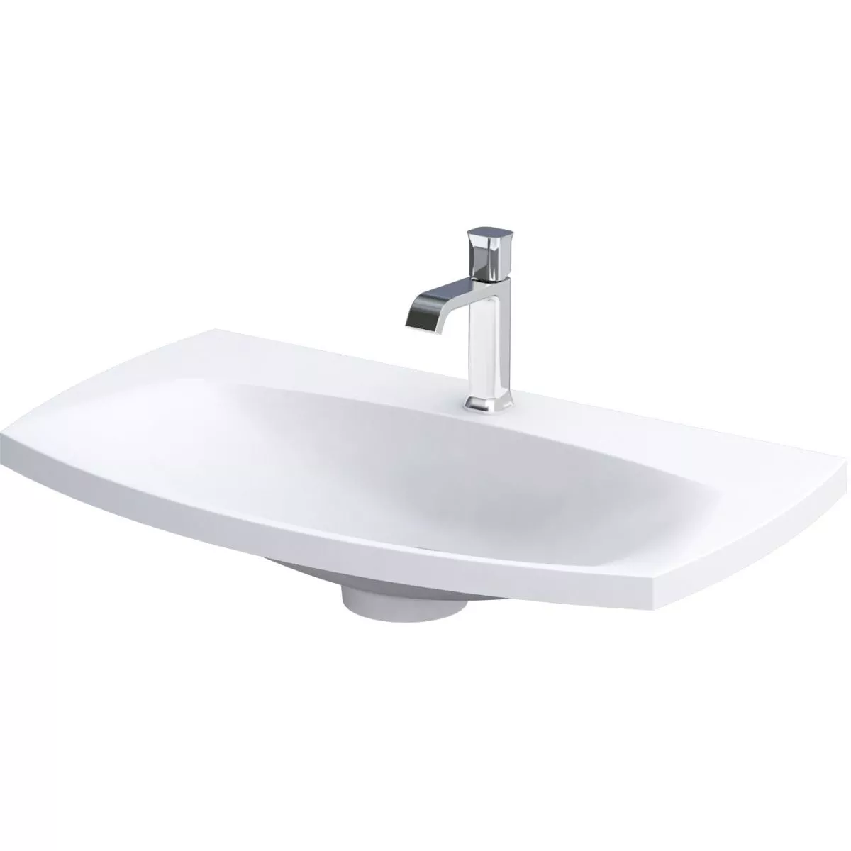 Lavoare pe blat - Lavoar Oristo Louis, pe mobilier, 82 x 48 cm, alb, UME-LU-82-93