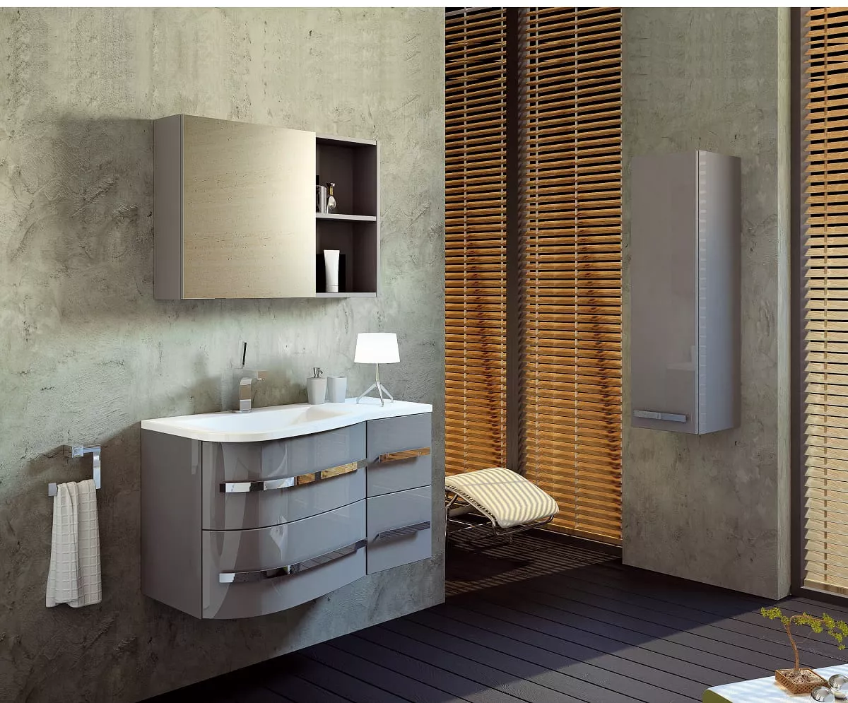 Lavoar Oristo Opal UME-OP-90-92-L, 915 x 445 mm, montare pe masca, preaplin, marmura compozita, alb [10]