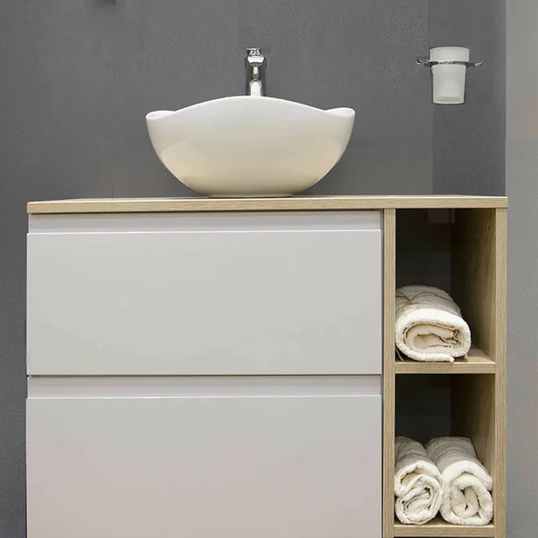 Lavoar pe blat alb Fluminia Aloe-39 38.5 cm [1]