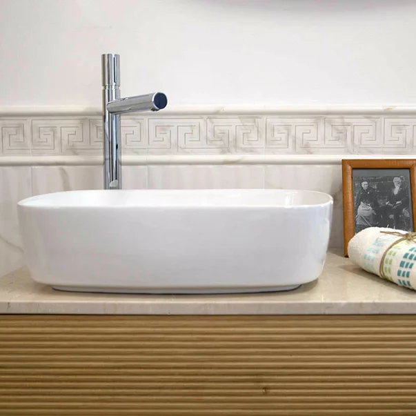 Lavoar pe blat alb Fluminia Pallas 50 cm [2]