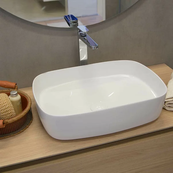 Lavoar pe blat alb Fluminia Pallas 50 cm [1]