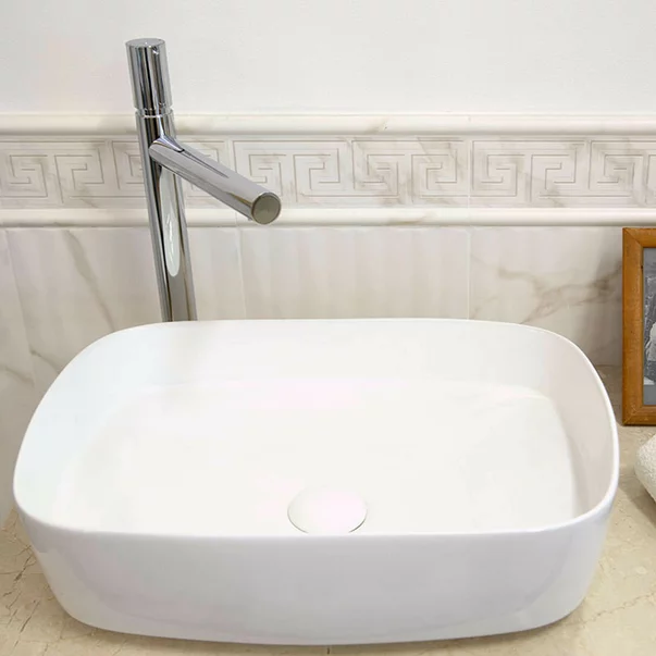 Lavoar pe blat alb Fluminia Pallas 50 cm [3]