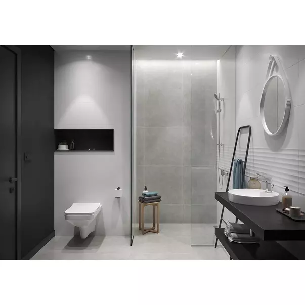 Lavoar pe blat Cersanit Caspia Ring alb lucios 44 cm [4]