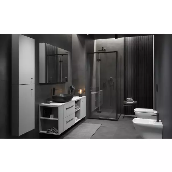 Lavoar pe blat Cersanit Larga antracit mat 38 cm [1]