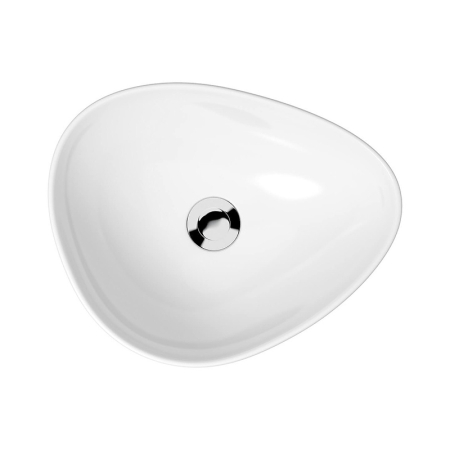 Lavoar pe blat Cersanit Moduo, asimetric, 45 cm, ceramica sanitara, finisaj lucios, alb [2]