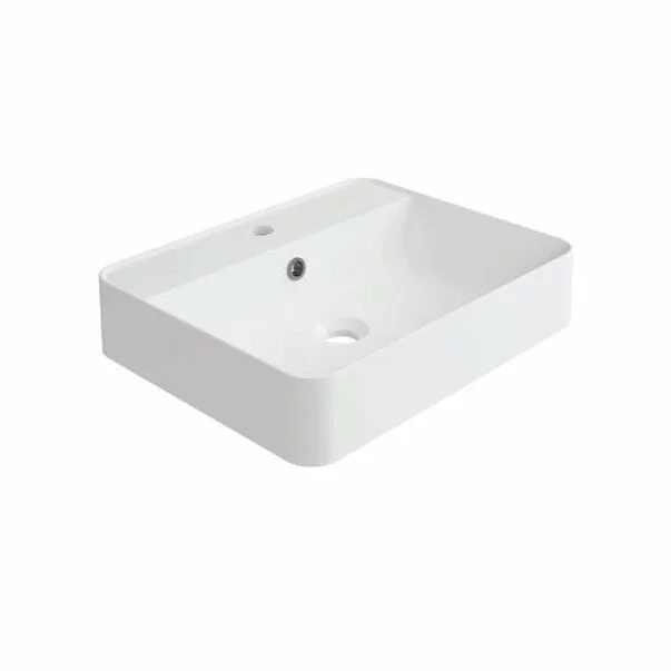 Lavoare - Lavoar pe blat dreptunghiular din compozit Marmite Cara 50x40 cm