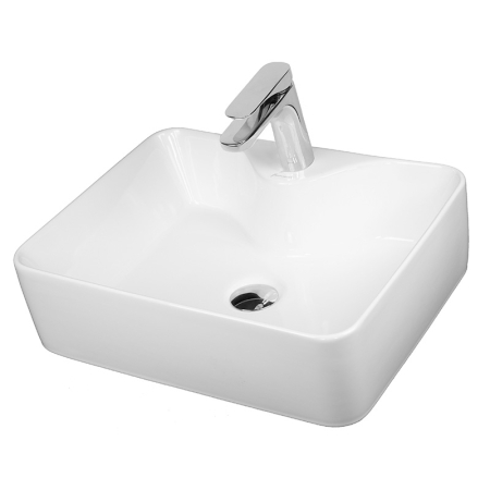 Lavoare - Lavoar pe blat Fluminia, Baldur, dreptunghiular, 48x37cm, alb