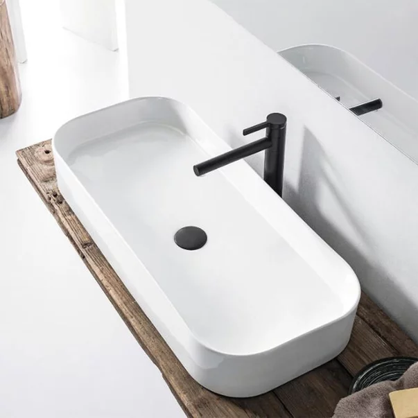 Lavoar pe blat Fluminia Capri alb 85 cm [1]