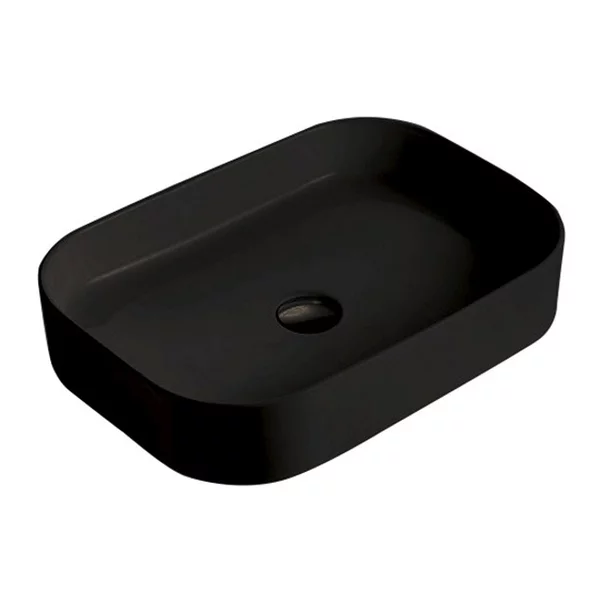 Pe blat - Lavoar pe blat Fluminia Capri negru 65 cm