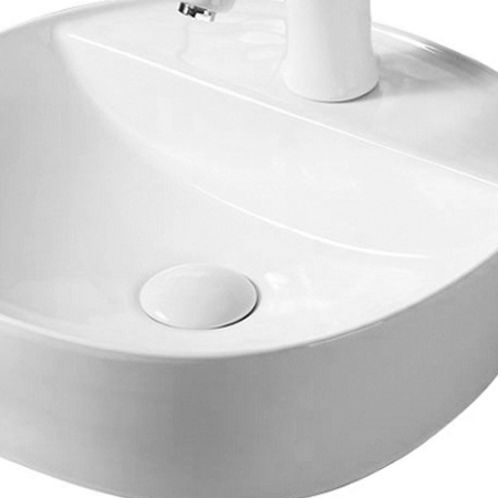 Lavoar pe blat, Fluminia, Cassandra 41, oval, 41 x 41 cm, alb [8]