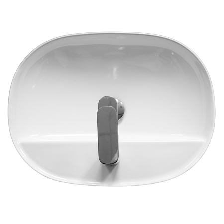 Lavoar pe blat Fluminia, Cassandra 50, oval, 50 x 38 cm, alb [3]