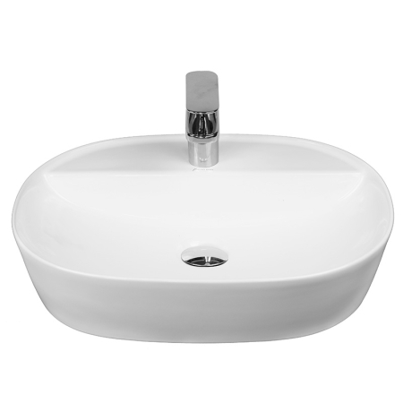 Lavoar pe blat Fluminia, Cassandra 50, oval, 50 x 38 cm, alb [4]