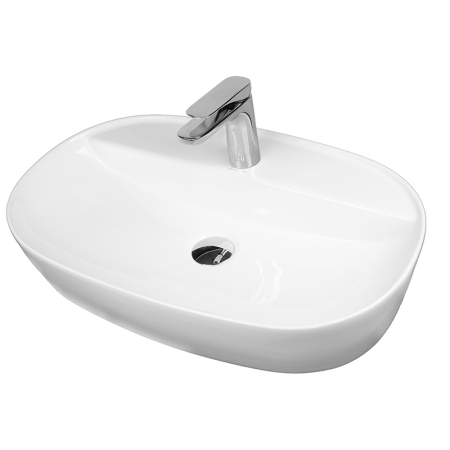 Lavoare - Lavoar pe blat, Fluminia, Cassandra 60, oval, 60 x 38 cm, alb