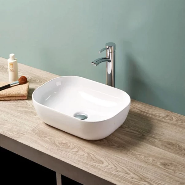 Pe blat - Lavoar pe blat Fluminia Crius White alb 46 cm