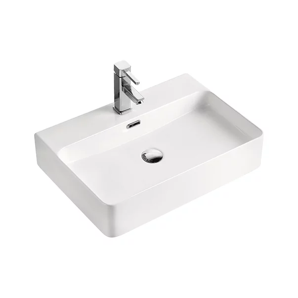 Pe blat - Lavoar pe blat Fluminia Hermes alb 60 cm