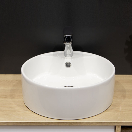 Lavoar pe blat Fluminia, Ibiza New, rotund, diametru 40.5 cm, alb [5]