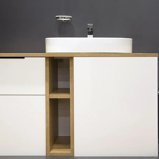 Lavoar pe blat Fluminia Juno alb 65 cm [3]