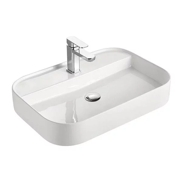 Lavoar pe blat Fluminia Juno alb 65 cm [1]