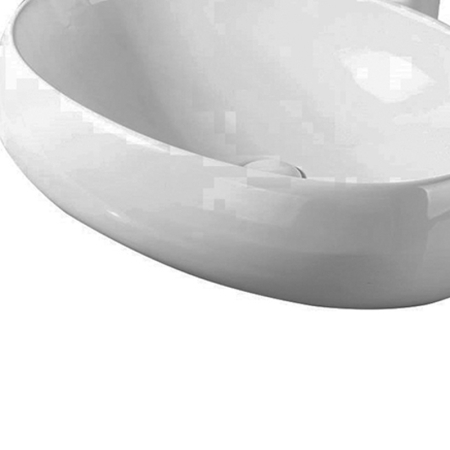 Lavoar pe blat Fluminia, Lheea, oval, 58.5 x 40 cm, alb [1]