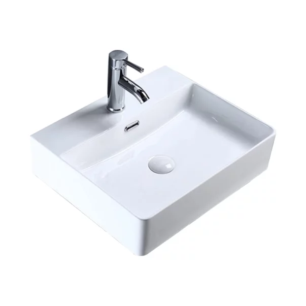 Pe blat - Lavoar pe blat Fluminia Mercur alb 52 cm