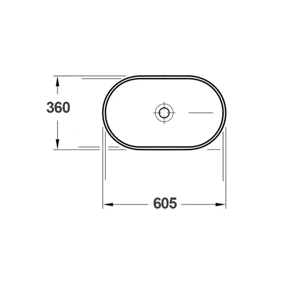 Lavoar pe blat Fluminia My Life alb 61 cm [2]