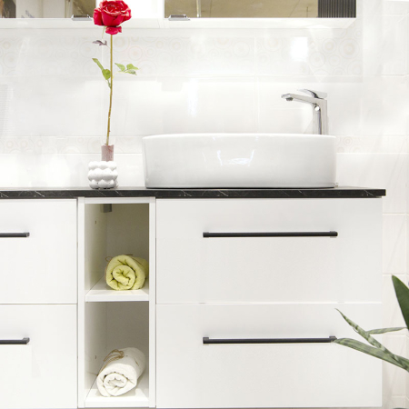 Lavoar pe blat Fluminia, Tisa, 56 x 35 cm, alb [6]