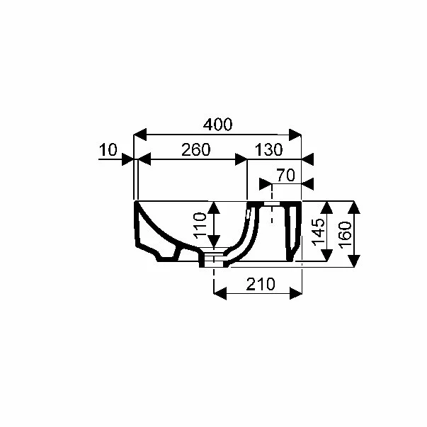Lavoar pe blat Geberit Variform eliptic cu preaplin 50x40 cm [1]