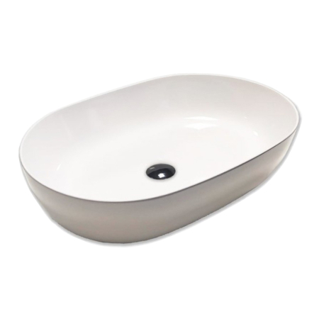 Lavoare - Lavoar pe blat, Hatria, Happy Hour 12:00 S, oval, 57 cm, alb