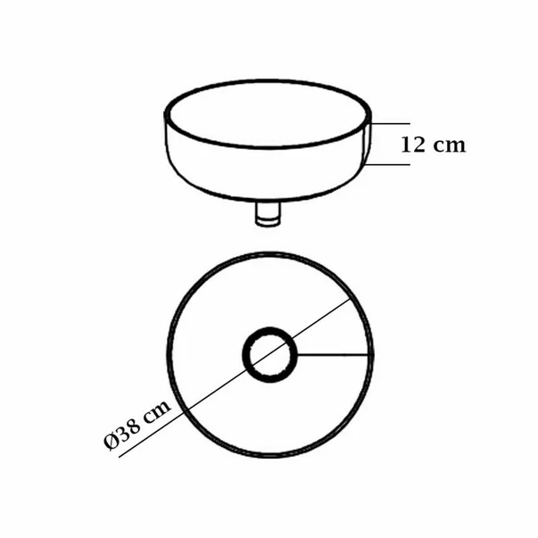 Lavoar pe blat KolpaSan Alexis 38 cm alb [2]