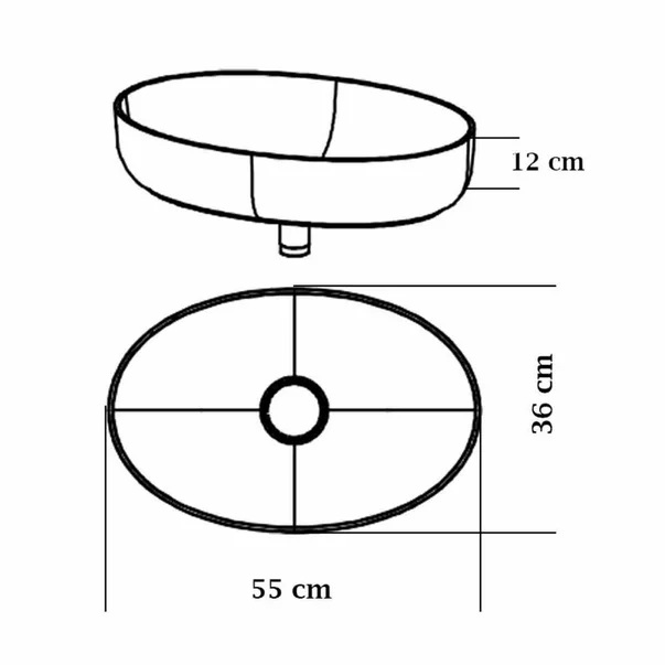 Lavoar pe blat KolpaSan Alexis 55 cm alb [2]