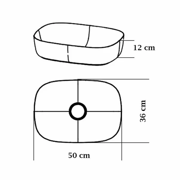 Lavoar pe blat KolpaSan Alexis alb 50 cm [2]