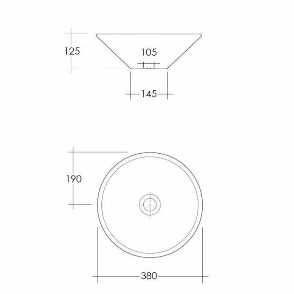 Lavoar pe blat Rak Ceramics Daisy 38 cm [1]