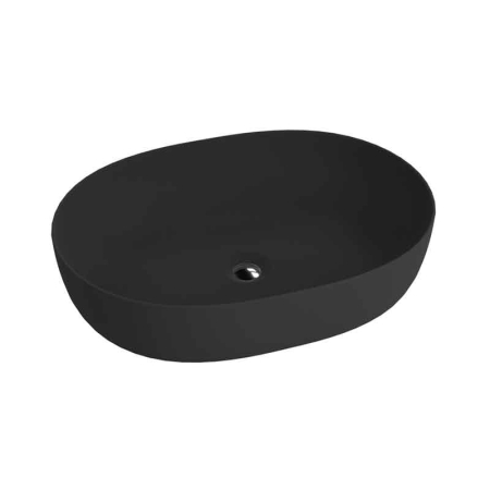 Lavoare - Lavoar pe blat Spectrum, Basta Black, oval, negru mat