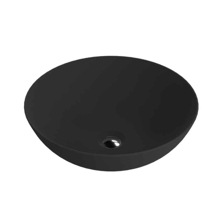 Lavoare - Lavoar pe blat Spectrum, Moana Black, oval, negru mat