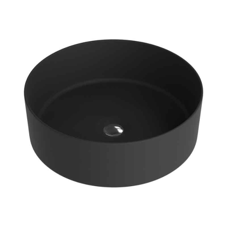 Lavoare - Lavoar pe blat Spectrum, Rosina Black, rotund, negru mat