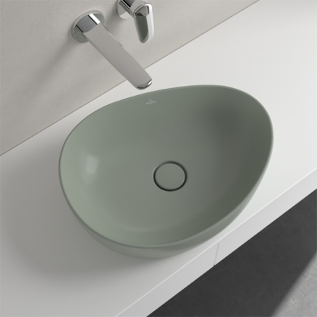 Lavoar pe blat, Villeroy & Boch, Antao 51 cm, oval, verde mat [6]