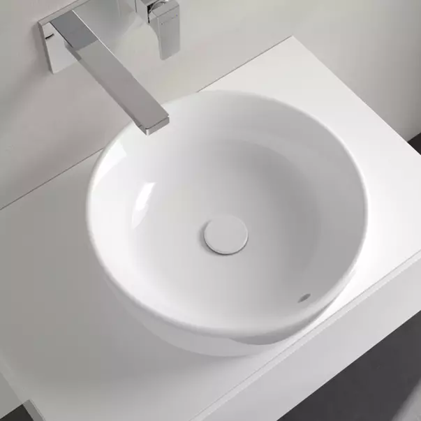 Lavoar pe blat Villeroy&Boch Architectura rotund finisaj alb lucios 45 cm [5]