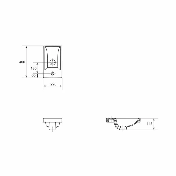 Lavoar pe mobilier Cersanit Como 40x20 cm [2]